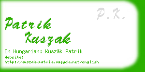 patrik kuszak business card